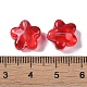 ペイントガラスビーズを焼く  スター  レッド  11.5x12x6.5mm  穴：1.2mm&nbsp;X1-GLAA-S202-10A-3
