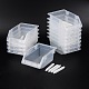 プラスチックビーズディスプレイトレイ  透明  6-3/4x4-3/4x3-1/8インチ（17x12x8cm）  12個/セット&nbsp;C049Y-1