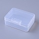 プラスチックビーズ収納ケース  収納ボックス  長方形  透明  6.85x5.1x2.4cm&nbsp;CON-WH0068-46A-1