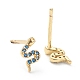 Brass Micro Pave Cubic Zirconia Stud Earrings&nbsp;EJEW-A058-17G-2