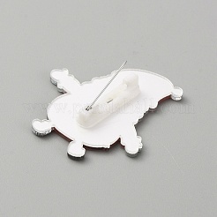 Christmas Acrylic Brooch Pin&nbsp;JEWB-WH0030-12G