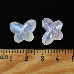 透明なアクリルビーズ  蝶  ホワイト  14x18x9mm  穴：2mm  543個/ 500g&nbsp;OACR-O006-08