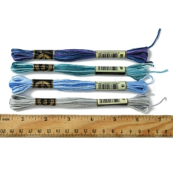 12 Skeins 12 Colors 6-Ply Polyester Embroidery Floss&nbsp;OCOR-FS0001-01A-01