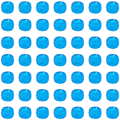 透明プラスチックビーズ500個  グリッターパウダー付き  バレル  藤紫色  9x6mm  穴：3.8mm&nbsp;KY-SP0001-54B