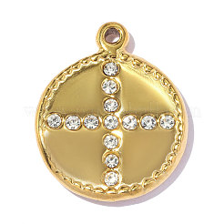 304 Stainless Steel & Rhinestone Pendants&nbsp;STAS-OY017-72G