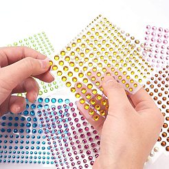 Transparent Acrylic Rhinestone Sticker&nbsp;DIY-WH0012-03