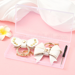 2Pcs 2 Styles PU Leather Bowknot Pendant Decoration&nbsp;HJEW-SP0001-23B