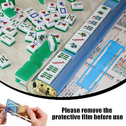 4個のPVC麻雀ルールリーダー  長方形  プラスチック製麻雀カード保護ケース4個  長方形  ブルー  155x50x3mm&nbsp;AJEW-GL0003-40A
