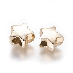 合金ヨーロピアンビーズ  大穴ビーズ  スター  ライトゴールド  10.5~11x12x7mm  穴：4.5~5mm&nbsp;MPDL-L023-05G-AAA