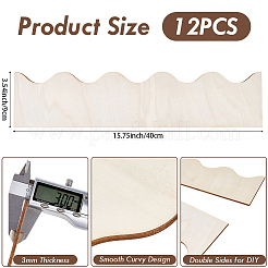 合板軒瓦12枚  ドールハウスの装飾用  古いレース  90x400x3mm&nbsp;DIY-CP0013-27D
