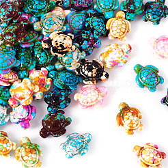 60Pcs 15 Styles Spray Painted Synthetic Turquoise Beads&nbsp;G-TA0002-19