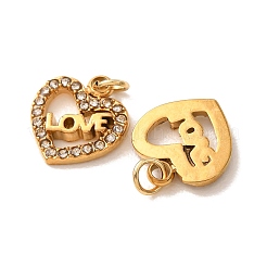 304 Stainless Steel Rhinestone Pendants&nbsp;RB-CBA73E1-02G