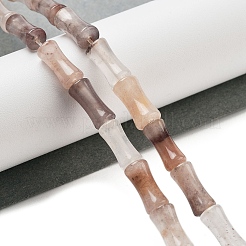 天然レピドライト/パープルマイカストーンビーズ連売り  竹の共同  12x5x4mm  穴：1mm  約32個/連  14.96''（38センチメートル）&nbsp;G-Q178-A07-01