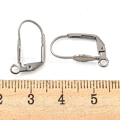 変色しない304ステンレススチールフレンチフックピアス金具  ステンレス鋼色  19x12x4.5mm  穴：1.8mm  ピン：0.9mm&nbsp;STAS-P360-02C-P