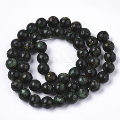 Assembled Synthetic Bronzite and Green Fluorite Beads Strands&nbsp;G-S366-048