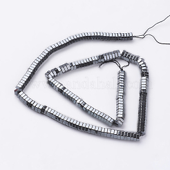 磁気無し合成ヘマタイトビーズ連売り  六角  原色  5x2mm  穴：1mm  約196個/連  15.8インチ&nbsp;G-K225-04A