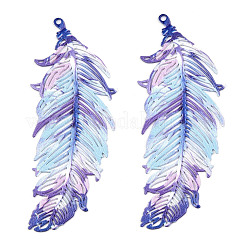 Spray Painted 430 Stainless Steel Filigree Pendants&nbsp;STAS-WH0047-85D