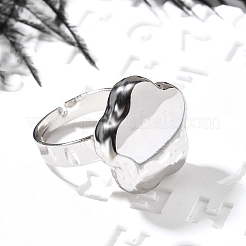 304 Stainless Steel Adjustable Finger Ring&nbsp;RJEW-H244-02P