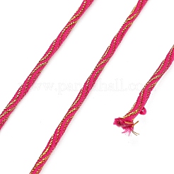 ポリエステルツイストコード  メタリック糸付き  ラウンド  サクランボ色  3mm&nbsp;FB-NH0001-01F