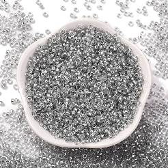 ガラスシリンダービーズ  シードビーズ  色の内側  丸い穴  グレー  2.4~2.7x1.5~1.8mm  穴：1.2mm  約20000個/ポンド&nbsp;SEED-L011-11B-03