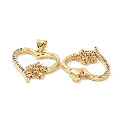 Brass Micro Pave Cubic Zirconia Pendants&nbsp;ZIRC-P106-53G