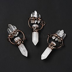 Natural Quartz Crystal Big Pointed Pendants&nbsp;G-D468-18R