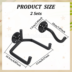 2 Bags Wall-mounted Iron Guitar Hook Hanger&nbsp;ODIS-WR0001-80B