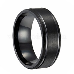 男性用ステンレス指輪201個  ブラック  8mm  内径：19mm&nbsp;WG1765E-05