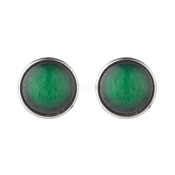 女性用プレーンドーム/ハーフラウンドレジンスタッドピアス  ミックスカラー  16.5x13.5mm  ピン：0.7mm&nbsp;EJEW-JE04799