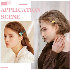 4 Sets Iron Snap Hair Clips&nbsp;AJEW-SC0003-37A-01