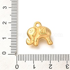 イオンプレーティング（IP）304ステンレスペンダント  象のチャーム  18KGP本金メッキ  15x16x6.8mm  穴：2mm&nbsp;STAS-I321-17G