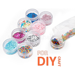プラスチックビーズ収納ケース  コラム  透明  3.75x2cm  容量：10ミリリットル  30pc&nbsp;CON-BC0004-06-37.5x20