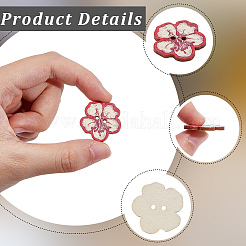 2 Bags Printed Wooden Buttons&nbsp;BUTT-GF0004-13