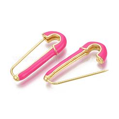 Brass Enamel Safety Pins Earrings&nbsp;JEWB-R015-01E-NF