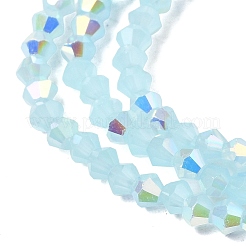 AB Color Plated Opaque Glass Beads Strands&nbsp;GLAA-G127-02E