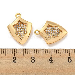 Brass Micro Pave Clear Cubic Zirconia Pendants&nbsp;LS-KK-U006-07G-04