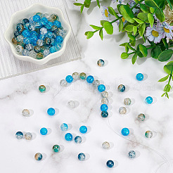 240Pcs 8 Style Crackle Transparent Glass Beads&nbsp;CCG-GO0001-01