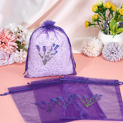 20Pcs Polyester Mesh Sachet Packing Drawstring Bgas&nbsp;ABAG-TA0002-20A