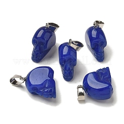 Dyed Natural White Jade Pendants&nbsp;G-Z067-02P-09