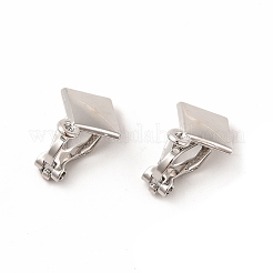 Alloy Clip-on Earring Findings&nbsp;PALLOY-M208-04P