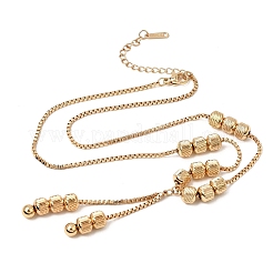 304 Stainless Steel Flat Round Beads Pendant Box Chain Necklaces&nbsp;SA-CBAF6AD-13G