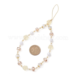 Alloy Glass Beads Phone Hand Strap Chains&nbsp;HJEW-MZ00300