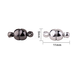 Mixed Color Oval Brass Magic Magnetic Clasps with Loops for Jewelry Making&nbsp;KK-PH0012-15-NF