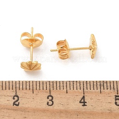 女性用304ステンレススチールスタッドピアス  18KGP本金メッキ  スター  6x6mm&nbsp;STAS-Z117-17G-01