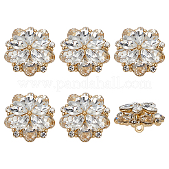 6Pcs Glass Rhinestone Shank Buttons&nbsp;BUTT-FG0001-52G