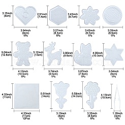 フラワーベアスターabcプラスチックペグボード  アイロンペーパーとプラスチックピンセットを使って  透明&nbsp;DIY-YW0008-45