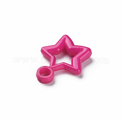 オペークアクリルパーツ  スター  ミックスカラー  20x16x4mm  穴：3mm&nbsp;X-MACR-N013-061