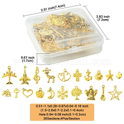 20スタイルのチベットスタイルの合金ペンダント  混合図形  アンティークシルバー＆ゴールデン  12~28x9~22x1~4mm  穴：1~2.5mm  4個/スタイル&nbsp;FIND-FS0002-73