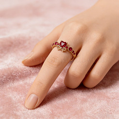 Alloy Micro Pave Cubic Zirconia Finger Rings&nbsp;WGE4059-01