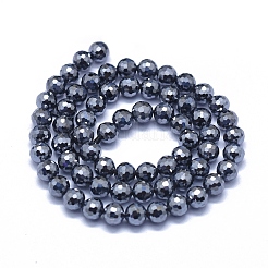 テラヘルツストーンビーズ連売り  多面カット  ラウンド  6mm  穴：0.8mm  約65個/連  15.35インチ（39cm）&nbsp;G-D0013-77C